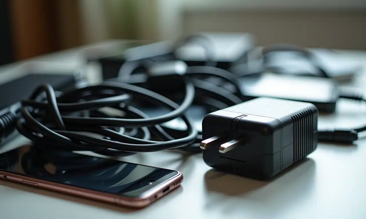 Adaptadores de tomada incompatíveis, simbolizando o erro de não levar os corretos.