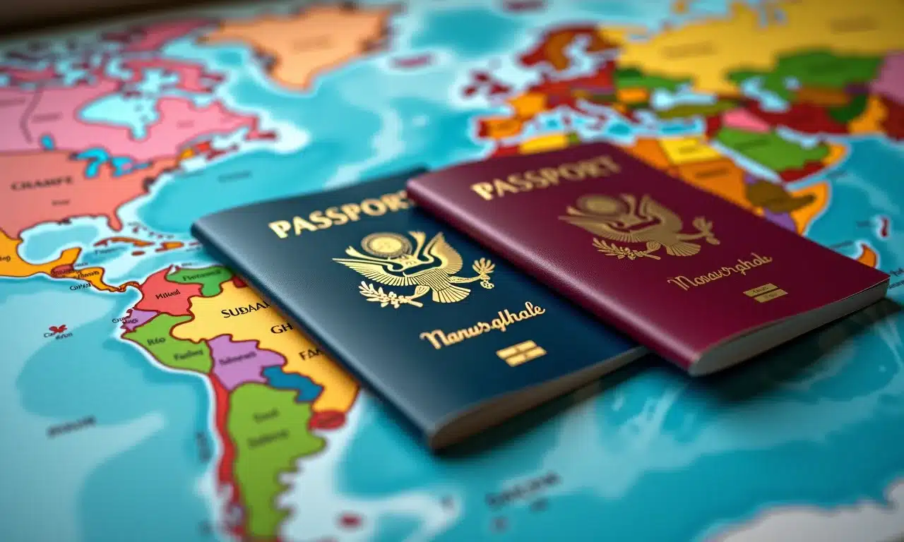 Passaporte vencido sobre um mapa, simbolizando o erro de não verificar a validade.