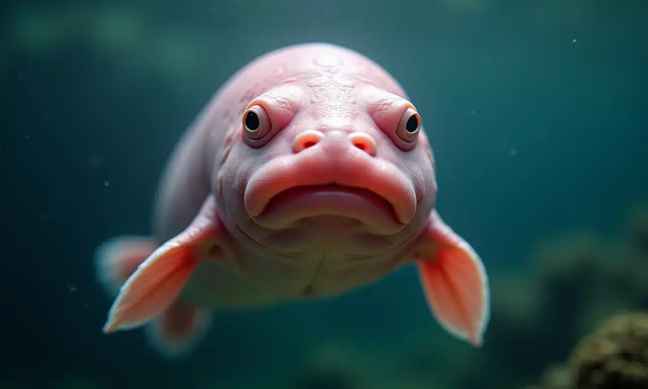 Retrato de um blobfish, o peixe 'mais feio'.